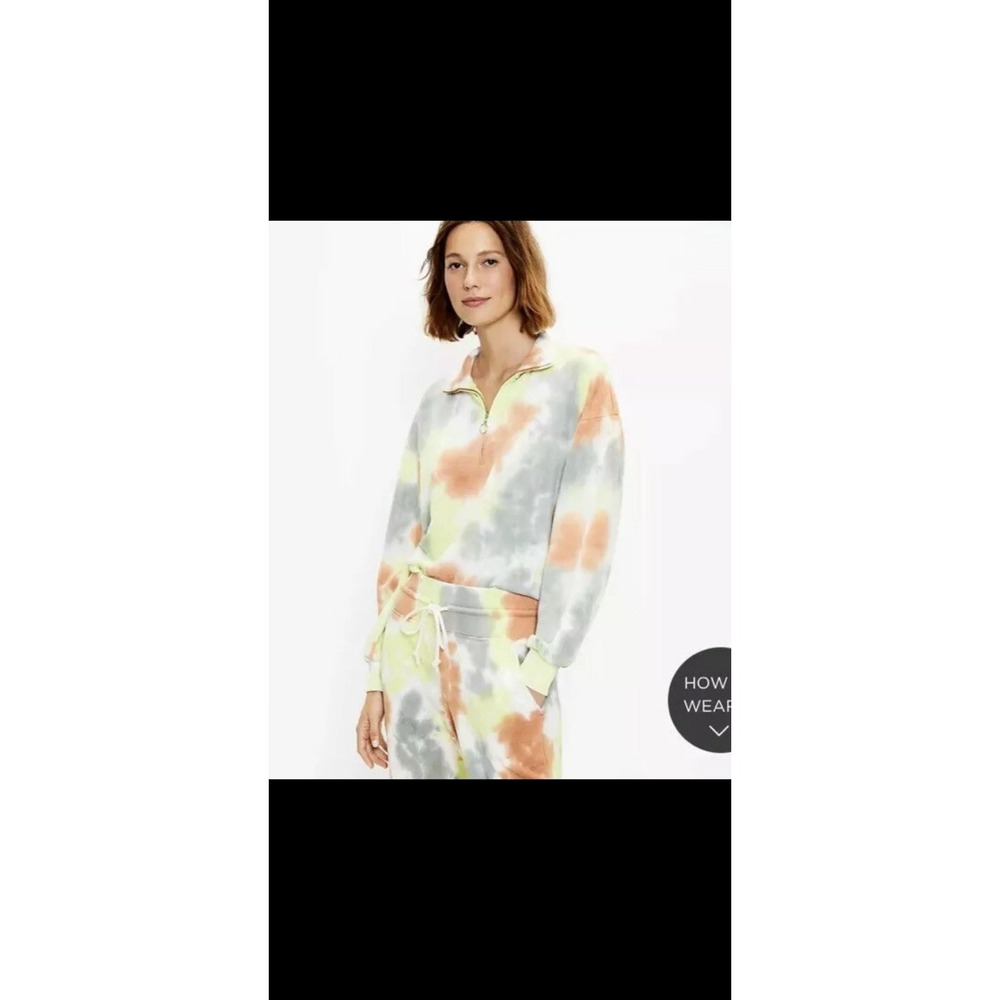 Lou & Grey Cozy Tie Dye Zip Sweatshirt and Pants XL NWT